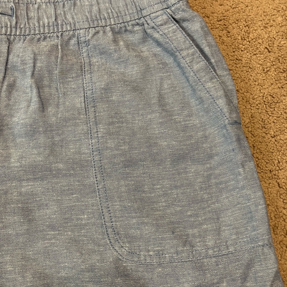 Gap Easy Pull On Shorts Indigo Blue Chambry Women’s Sz XL - Picture 3 of 9